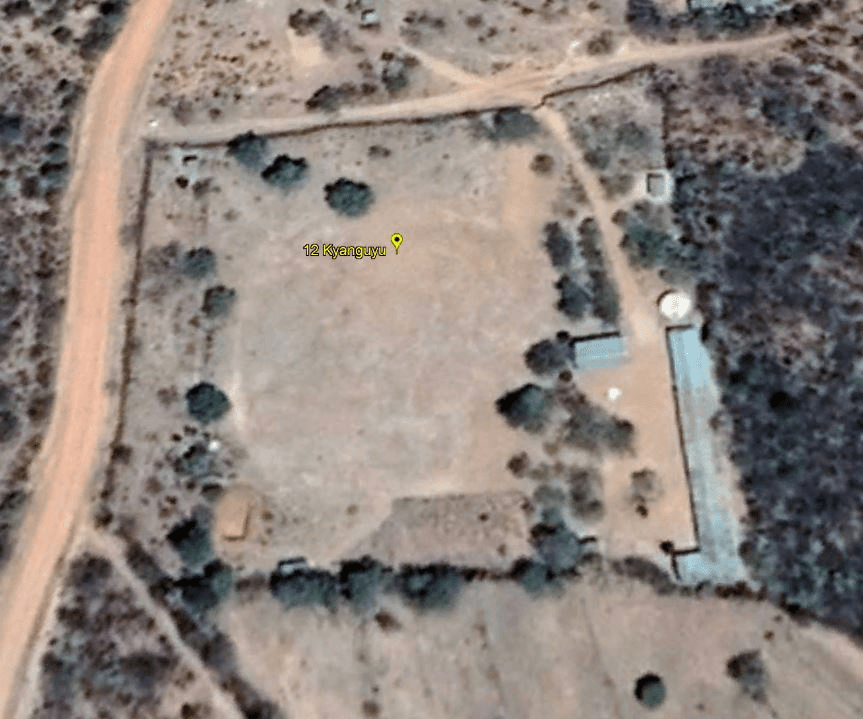 Blick von oben auf die Kyanguyu Primary School