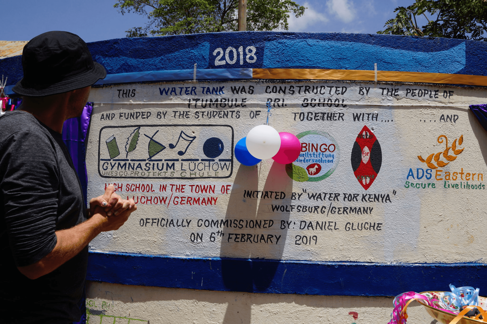 Blick von oben auf die Itumbule Primary School