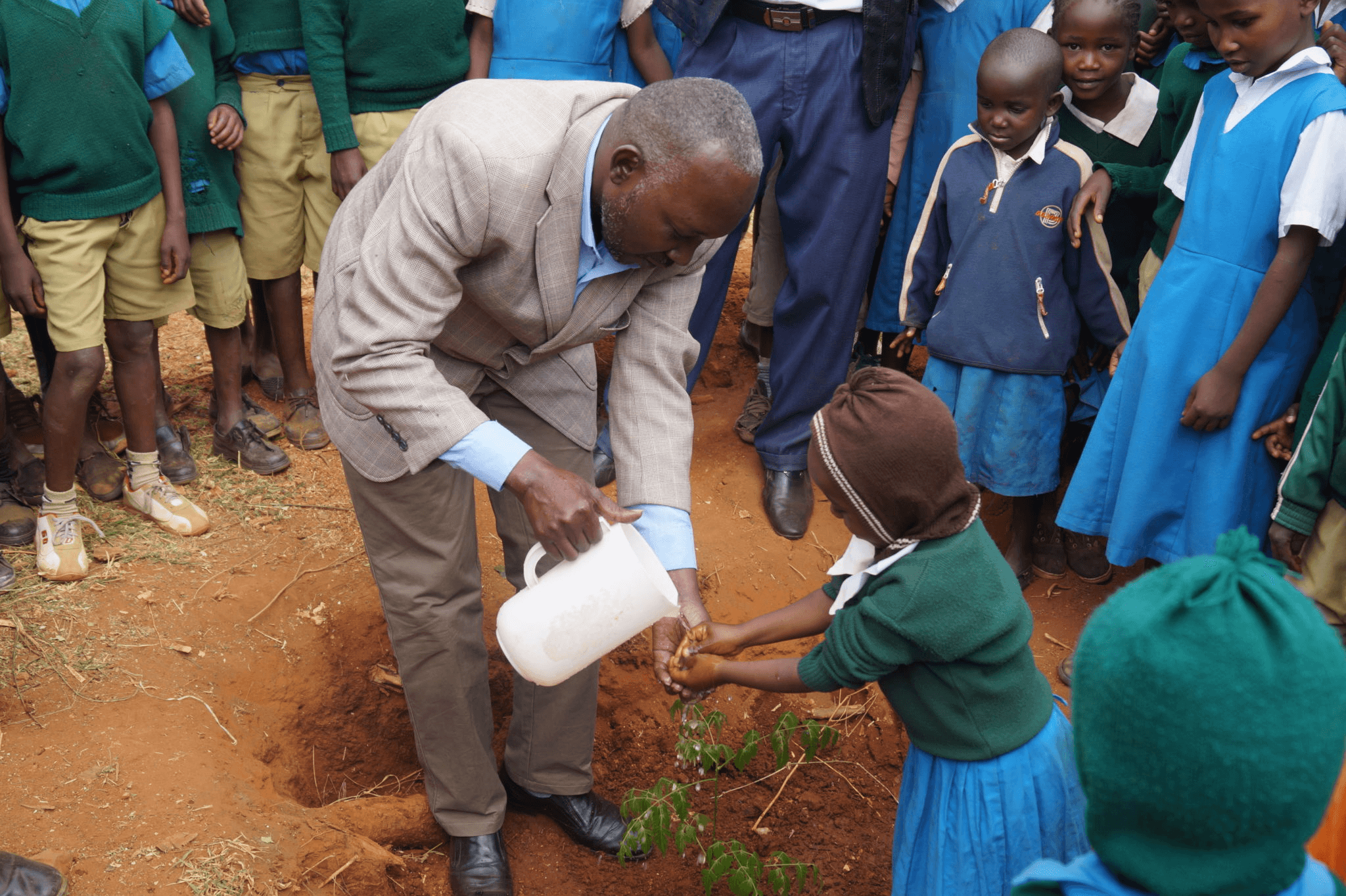 Blick von oben auf die Thwake Primary School